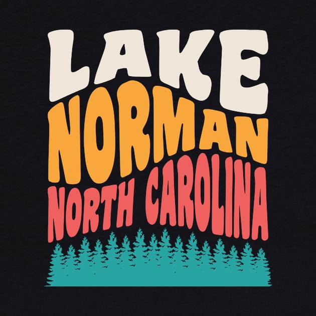 Lake Norman North Carolina Retro Sunset State Park by PodDesignShop